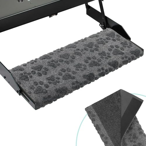 RUNROLE Wrap Around RV Step Cover Without Tool 1 Pack 23 Inch Wide Camper Step Carpet Non Slip RV Stair Rug- Fit 7-9