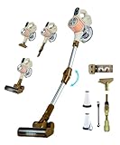 EFFEKTIV Autonomio 500X – Aspiradora sin cable tipo escoba 600W con motor Brushless, succión potente hasta 45 kPa para mascotas, autonomía hasta 75 min, sistema Self-Standing, tubo flexible, filtració