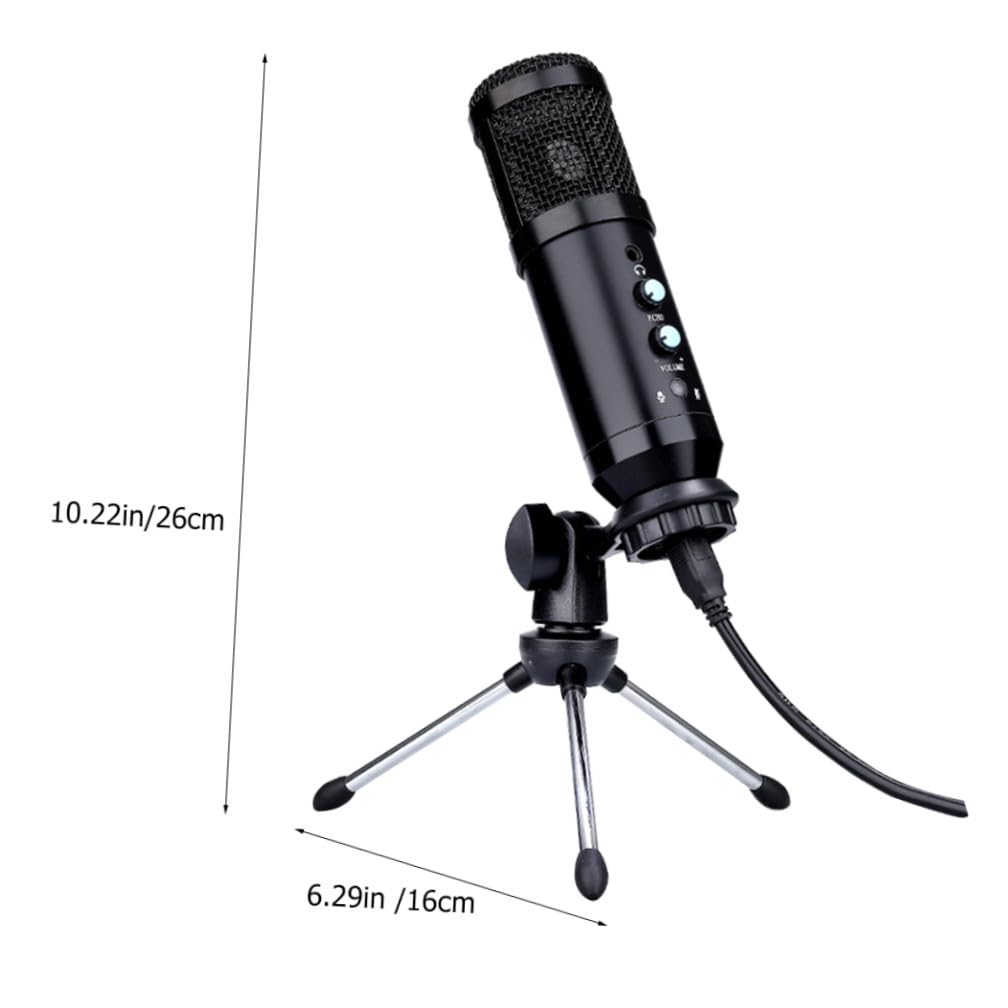 Operitacx Microphone à Condensateur USB de Table, Ensemble 1 Set, Métal