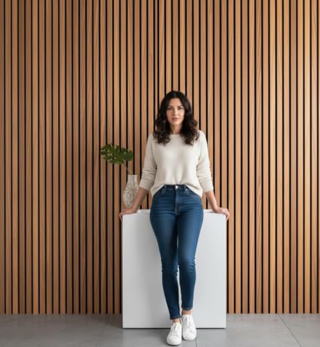 Image of Wallpaper for Walls | Vertical Wood Wall Stickers for Wall Decor | Self Adhersive Wall Paper for Home Kitchen Living Room and Bedroom | 45 Cm X 500 Cm (Gold Stripe Wood Grain)