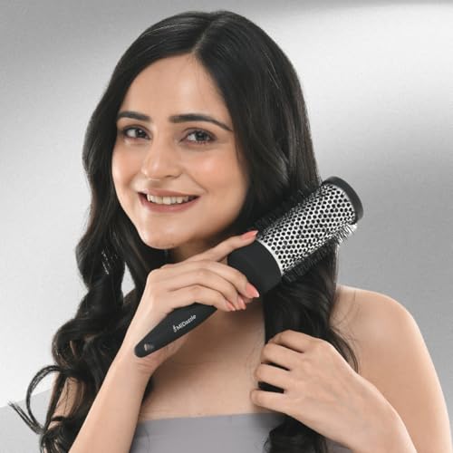 Image of Midazzle Hot Curl Brush for Hair Styling, Blow Dry Tool for Curls, Volume & Waves, Anti Frizz Smoothing, Professional Salon & Home Grooming Accessory, Small Size (India's Fastest Growing Brand) (MIHB0030)