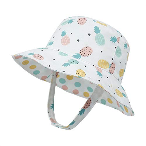 MaxNova Toddler Sun Hat Summer UPF 50+ Double-Side-Wear Reversible Bucket Hat for Baby3