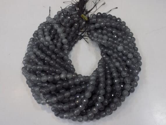 Perles de Calcédoine Rutilée Noire LKBEADS, éclat micro-facetté haut de gamme