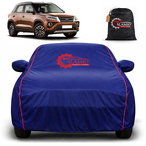 Image of Car Cover for Toyota Urban Cruiser | 100% Waterproof Heavy-Duty 3-Layer Car Body Cover | All-Weather Rain, UV, Sun & Dust Protection | Custom Fit | Mirror & Antenna Pockets | Navy Blue