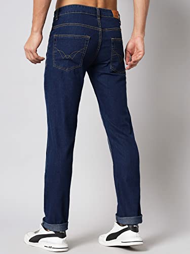 Image of STUDIO NEXX Men's Regular Fit Jeans|Stretchable Mid Rise Denim |Contrast Detailed Stitch