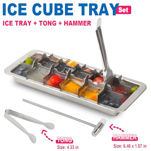 Bandeja 18 moldes para hielo acero inoxidable KAYCROWN miniatura 3