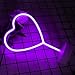 UrsaMajor Heart Neon Sign, Purple Room Decor Neon Lights for Bedroom Girls, Battery Operated or USB Powered LED Heart Lamp for Birthday Wall Decor Party Home Decor, Mothers Day Valentine Gifts