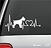 Artstickers Pegatinas para Coche con Forma de Perro Schnauzer, 20 cm, para Amantes de los Coches. Color Blanco. Pegatina Perro latidos corazón. Regalo Adhesivo Spilart, Marca Registrada