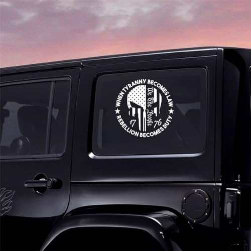 Image of 1776 We The People Vinyl Car Decal US Flag Skull Patriotic (Pack of 2)