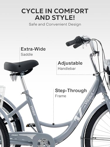 Image of VIRIBUS Adult Tricycle, Adult Electric Tricycle for Women
