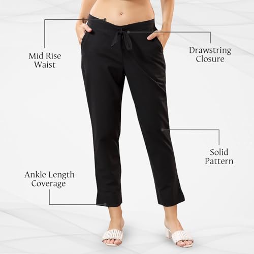 Image of TRASA Ultra Soft Cotton Regular and Plus 8 Colour Cotton Pants for Womens and Girls - Available Sizes : M,L,XL,2XL,3XL,4XL,5XL
