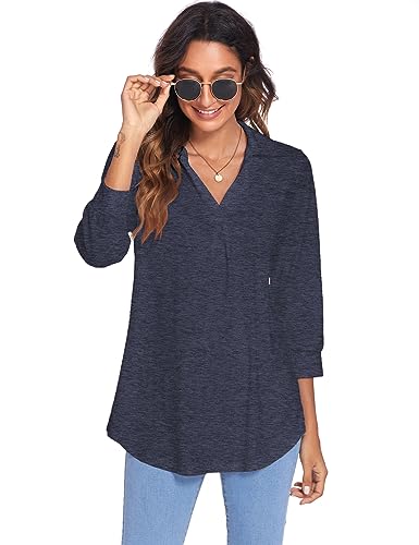 Image of Newchoice Womens 3 /4 Sleeve Shirts Business Casual Tops