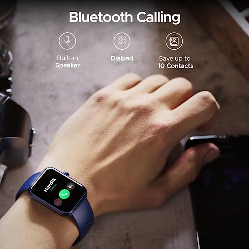 Image of Boat Xtend Plus Smart Watch w / 1.78 inch (4.5 cm) AMOLED Display, Coins, Advanced BT Calling, 100+ Sports Mode, Always On Display, HR & SP02 Monitoring & Stress Monitoring(Royal Blue)
