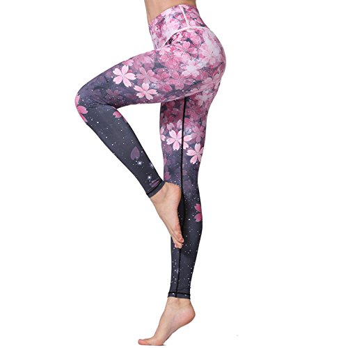 MTSCE Yoga Pants Printed Running Leggings Capris Yoga Capris for Fitness Riding Running