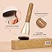 DUcare Angled Foundation Brush for Flawless Makeup Application Professional Liquid, Cream Powder Foundation Brush with Dense Bristles - Contoured for Precise Blending and Buffing