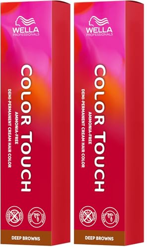 Wella Professionals Color Touch Deep Browns – Ammoniakfreie, vegane Intensivtönung mit Metal Purifier – für tiefe, elegante Braunnuancen bis zu 28 Haarwäschen - 5/71 Hellbraun Braun-Asch – 60 ml
