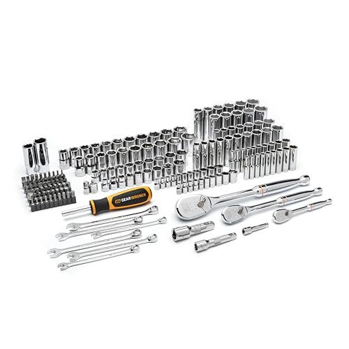 GEARWRENCH 185 Piece Mechanics Hand Tool Set - 1/4\", 3/8”, & 1/2\" Drive | 90 Tooth | SAE & Metric | GW90MCBMTS - Thumbnail 4
