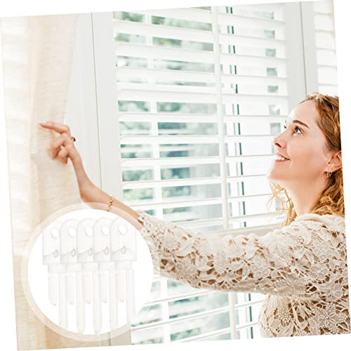 Cabilock 12 Unidades Cabeça da haste do obturador persianas verticais interior haste de cortina subs