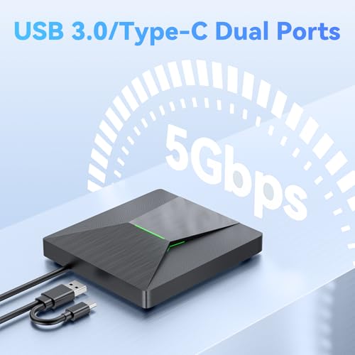 Graveur DVD Blu-Ray USB C externe compatible Windows, Mac et Linux pour PC portable