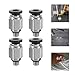 DOITOOL 4pcs M5 Copper Pneumatic Quick Connect Fittings Straight Thread Push to Connect Tube Connectors for Industrial Compressor Tubing