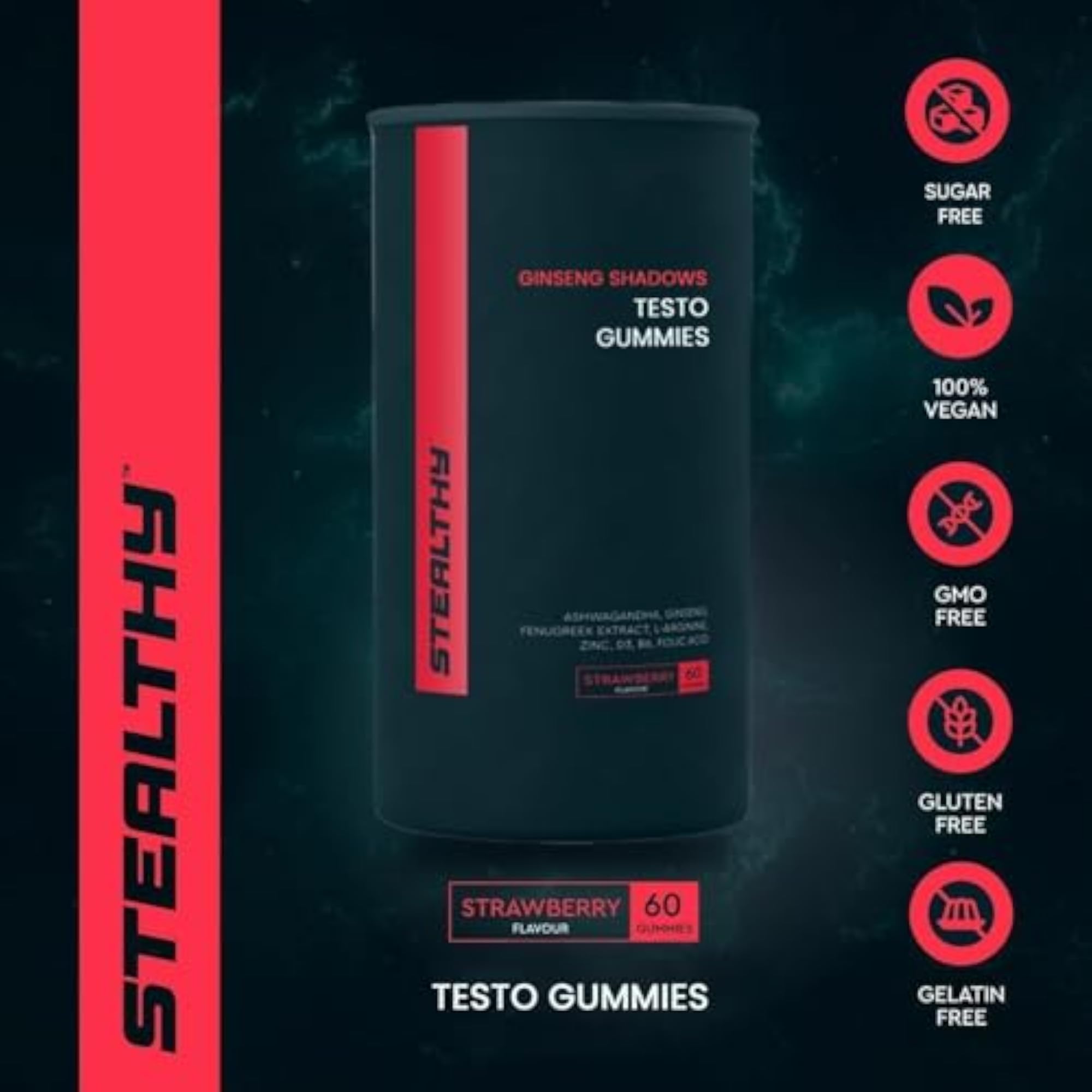 Stealthy Libido Booster Gummies, 60 Count