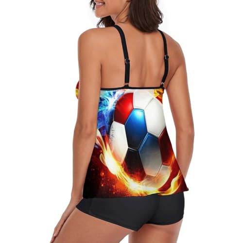 Women Two Piece Swimsuits Monokini High Neck Swimwear Cheeky Beachwear3