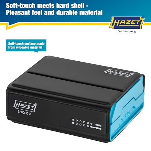 Image of HAZET Smartcase Bit Set 2200SC-3 I 96-Piece Set, Drive: Hexagon 6.3 (1 /4 Inch), Maximum Number of Tools in Minimum Space for Best Overview I Foldable Tool Set