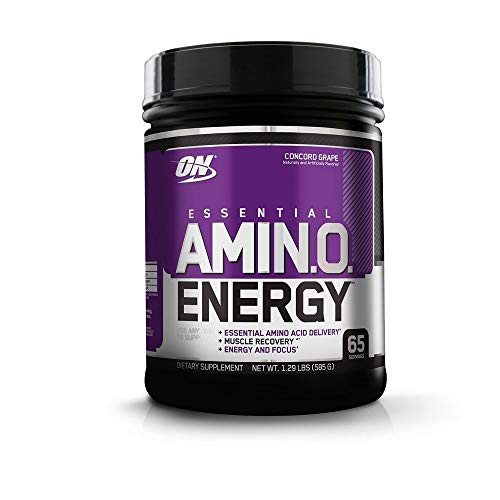Optimum Nutrition Essential Amino Energy, Concord Grape, Keto Friendly BCAAs, Preworkout and Essential