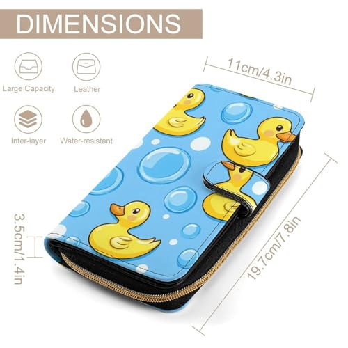 Ducks Womens PU Leather Wallet Long Purse Clutch Organizer for Office Travel2