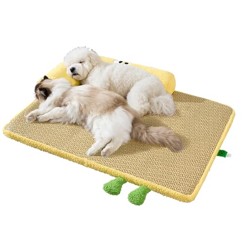 Esterilla de refrigeración para perros - Ratán Dormir Esterilla para Mascotas - Accesorio ligero portátil para mascotas para interior y exterior, hogar sofá