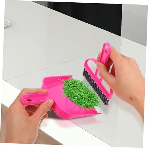LOORGVEL Mini Besen Kehrschaufel Set Klein Weiche Borsten Staubentfernung Handfeger Kompaktes Design Tragbar Für Tisch Bett Auto Desktop Reinigung – Bild 7