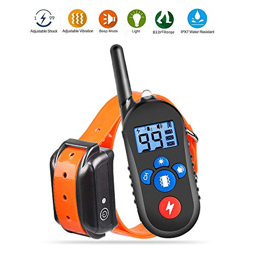 Dog Training Collar, Dog Shock Collar with Remote 2500ft Range with