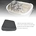 banapoy Elevated Litter Box Ramp Steps Mat, Cat Pedal Step Stool with Filter Function, Easy to Clean Cat Litter Tray, Trapper for Kitten and Elderly Cats (Gray)