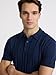EXPRESS Men’s Cotton Sweater Polo – Ribbed Short Sleeve Knit, Retro-Inspired, Smart-Casual –Indigo Blue