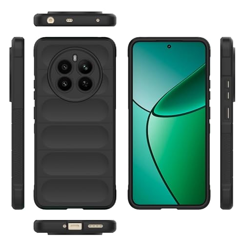 Image of Glasgow Liquid Silicone Back Case Cover Compatible with [ Realme P1 5G ] Back Case Cover |Premium Finish | Luxury | Soft Style | Camera Protection | ZED-Black