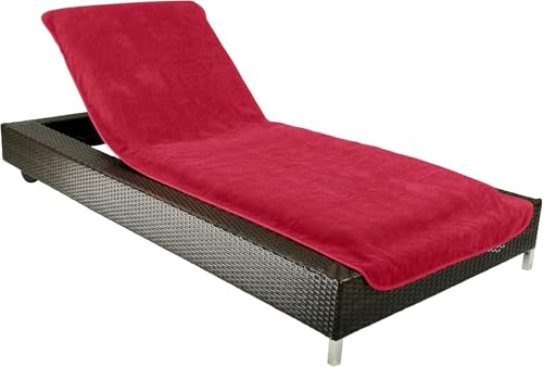 Brandsseller Housse de Protection pour Chaise Longue 75x200 cm – Serviette en Tissu éponge 100% Coton – Lavable, antidérapante, certifiée Öko-Tex 100...