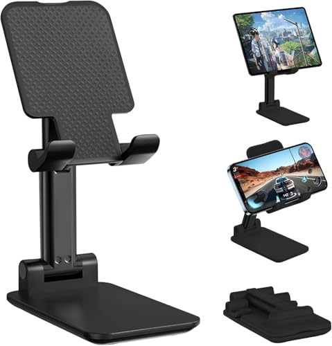 Support téléphone flexible noir double fixation pince de table x2 - 5