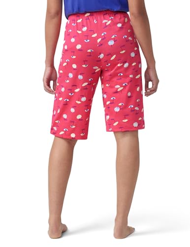 Image of HUE Women's Summer Vacation Pajama Separates, Soft, Whimsical Print Pjs with Tropical Beach Themes, Flip Flops, Cocktails