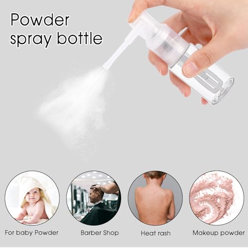 KALIONE 2 Stück 35 ml Glitzer-Staubsprüher, Tragbar, Abnehmbarer Reise-Sprühflaschenbehälter, Transparente Bastel-Glitzer-Sprühflasche für Bastelkarten, Mehrzweck-Sprühflasche aus leerem Kunststoff