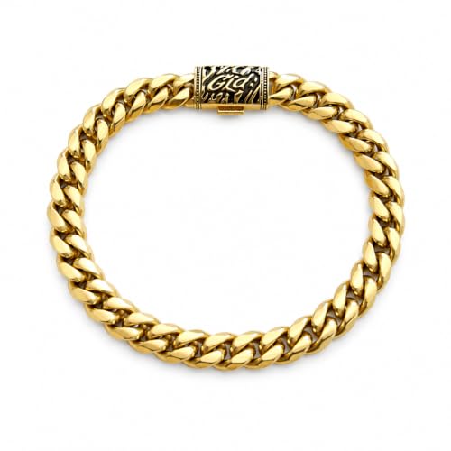 Pulsera Cubana GLD Shop 6MM 8 Pulgadas Oro Unisex miniatura 1