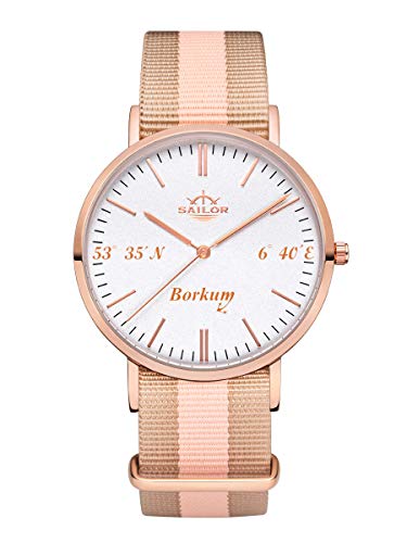 Montre Sailor Borkum SL101 homme femme quartz analogique bracelet nylon