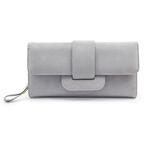 Portefeuilles de simple grande capacité avec tri-fold de zip sécurisé pour dame