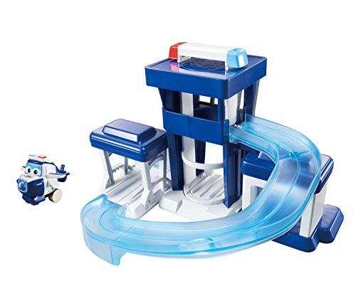 Super Wings - Paul’s Police Station Toy Playset |Includes Paul Figure | Pop 'n Transform Scale