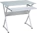 OneSpace 50-JN1201 Ultramodern Glass Computer Desk, White