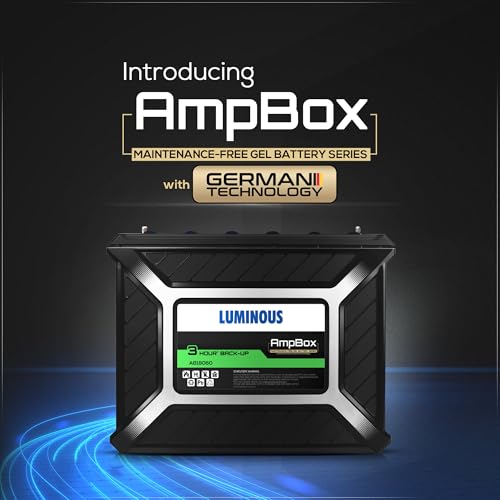 Image of Luminous Ampbox AB18060 Gel Battery for Home, Office & Shops | Tall Tubular Battery | 3hr Backup | Maintenance Free | German Technology | Durable & Reliable | 60 Months Warranty by Luminous