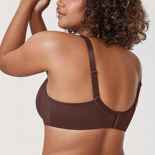 Image of DELIMIRA Women's Balconette Bra Full Coverage Plus Size Tshirt Underwire Back Smoothing Seamless Bras