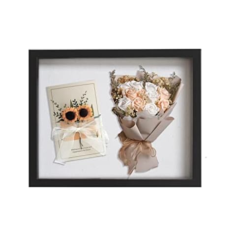 Necineci 11x14 Shadow Box Frame in Black with Soft Linen Back & Real Glass, Shadow Box Display Case to Hang Photos, Tickets, Memorabilia, Awards, Memory Box for Keepsakes Cover