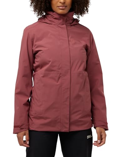 Jack Wolfskin Damen Rotwand 3in1 Jkt W, Red Ochre, S EU