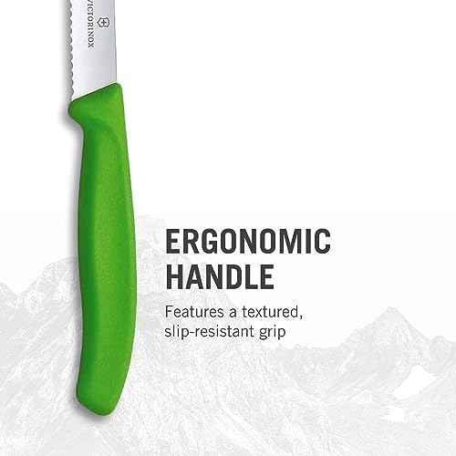 Victorinox Zestaw noży do warzyw, 3-częściowy, nierdzewny, nadaje się do mycia w zmywarce, czerwony, pomarańczowy, zielony