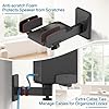 Pair of Adjustable Speaker Wall Mount for Klipsch Bookshelf Speaker Mount - Heavy Duty Side Clamping Wall Speaker Mounts for Klipsch R-40PM R50M RP-500M II RP-600M II Speaker Mount, 55 LBS Capacity